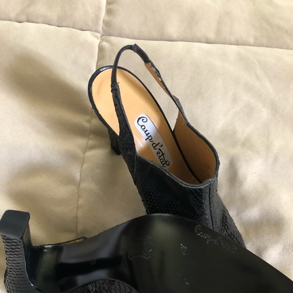 Coup d’etat snakeskin  heel mules - Picture 4 of 5